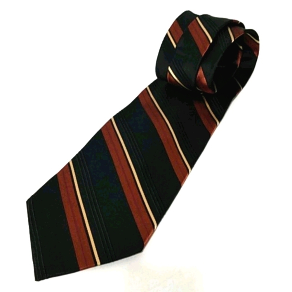 ROUNDTREE & YORK BLACK 100% SILK HANDMADE NECK TIE